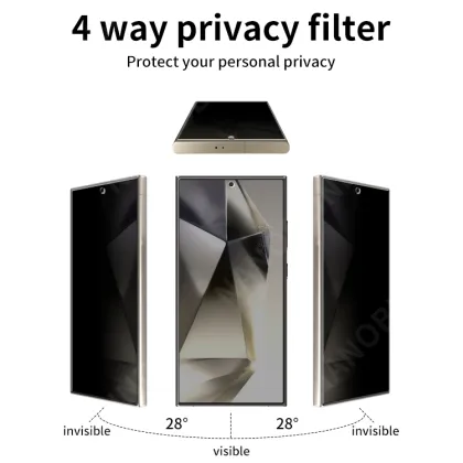 4 Way Anti-Peeping Matte PET Screen Protector for Samsung S24 Ultra