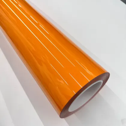 Euromaster Hot Sale Super Gloss Vinyl Car Wrapping Film - PET Papaya Yellow Inozetek Color Changing Film