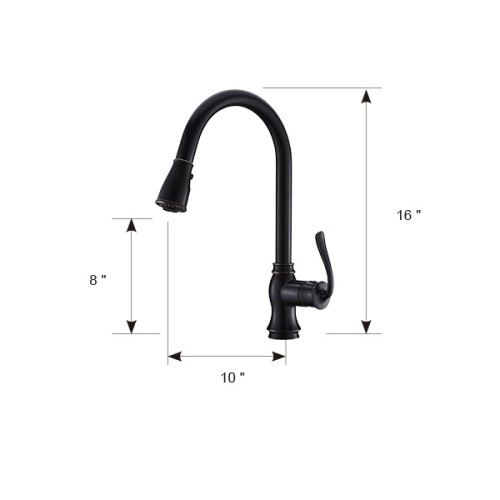 Premium Black All-in-One Pull-Down Faucet