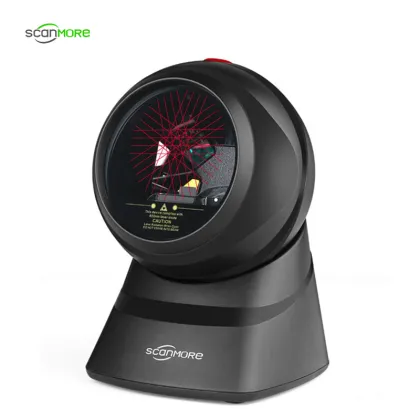 Desktop flatbed 1D omnidirectional laser barcode scanner