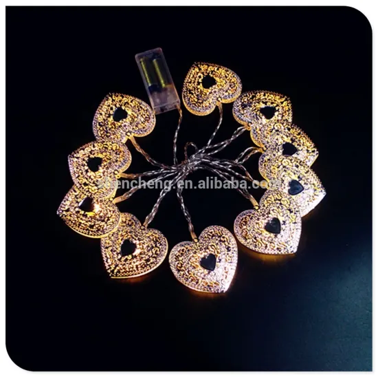 led christmas light with iron heart novel design home decoration