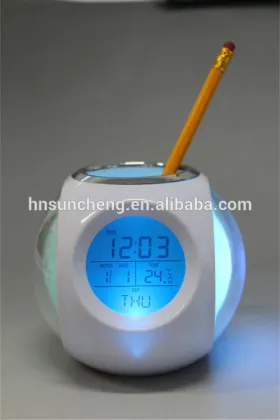 home decor electronic pen holder with light
