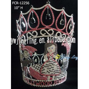 Crystal full round pageant crowns