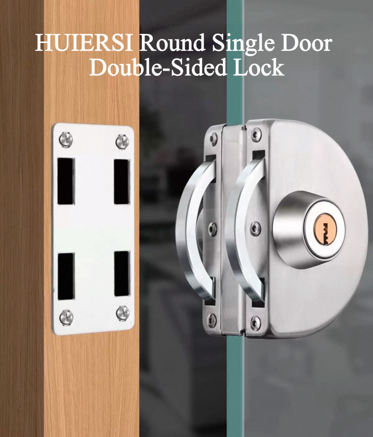 Glass door lock