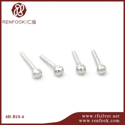 Cheap jewellery online 925 sterling silver ball lock pin