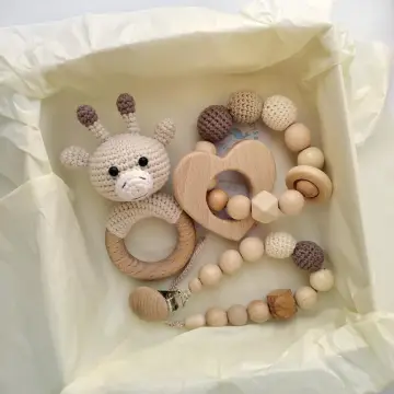 High Quality Wooden Baby Natural Teether