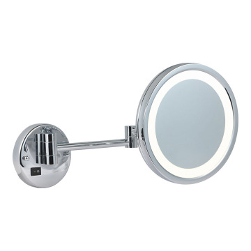 Adjustable round wall makeup mirror
