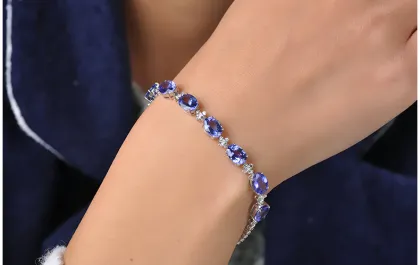 Creative Sapphire Bracelet Silver Jewelry Custom Wholesale