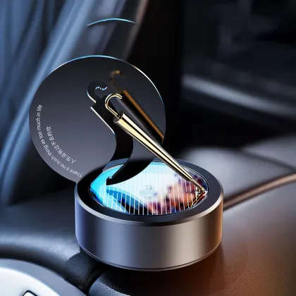 Car Solar Perfume Essential Oil Air Freshener - Rotating Golden Umbrella