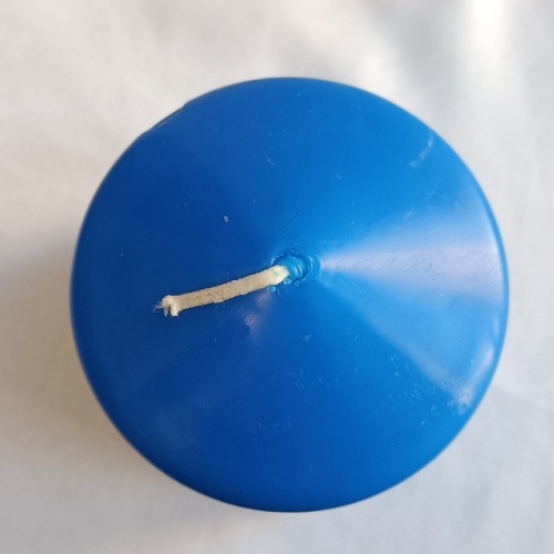 Unscented Blue Pillar Candles 7x8cm For All Occasions