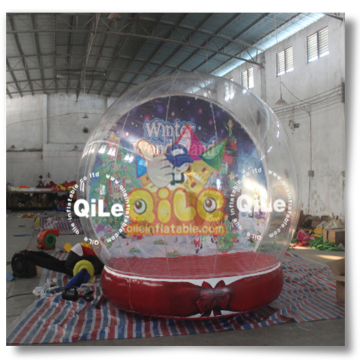 2016 new decoration custom size inflatable snow globe for holiday party event