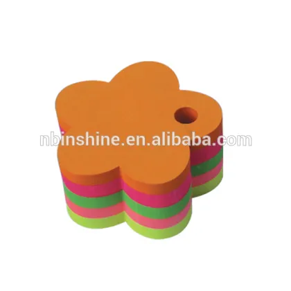 Paper memo cube with pen hole , fancy heart design memo pad cube