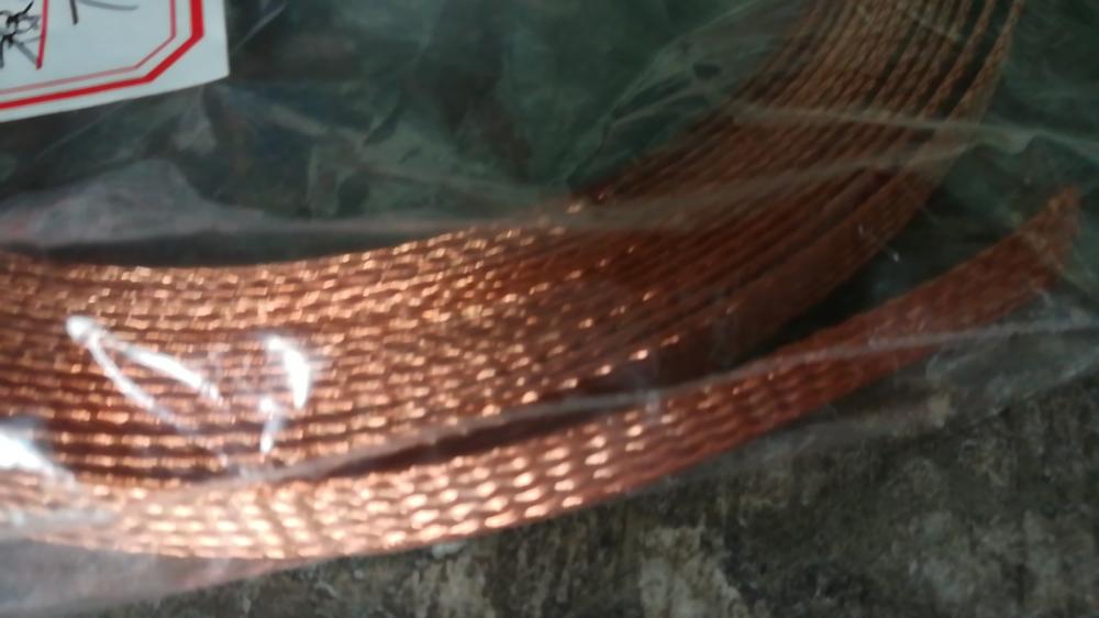 Manga trançada de cobre folheado a estanho