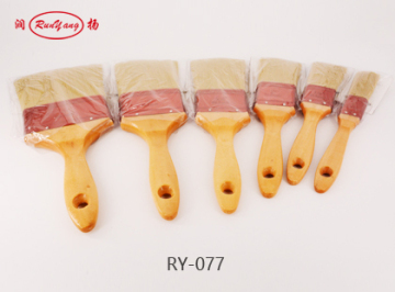 Artificial bristle Wooden Handle Flat Brush