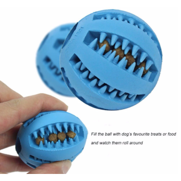 Karet lembut hewan peliharaan bola mainan pembersih gigi