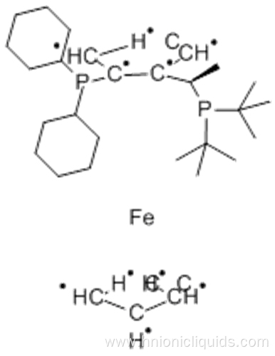 Ferrocene,1-[(1R)-1-[bis(1,1-dimethylethyl)phosphino]ethyl]-2-(dicyclohexylphosphino)-,( 57189412,2R)- CAS 158923-11-6