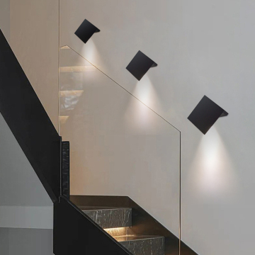 Nordic Simple Cob Black White LED Wall Lamps for Bedroom