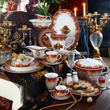 124 Pieces Luxury Dinner Set for 12 People