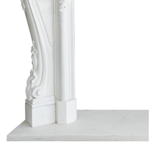 Modern White Marble Fireplace Surrounds Custom Design