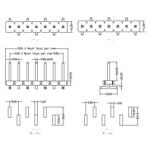 5.08 mm Pin Header Single Row SMT Type PHGM01-XXS 5.08 mm Pin Header Single Row SMT Type PHGM01-XXS