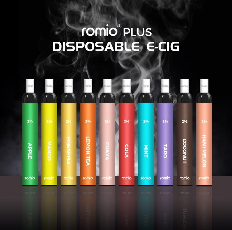 Romio Plus Einweg-E-Zigarette verfügbar Baumwollfilter