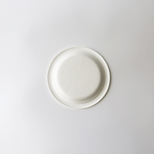 Bagasse Food Packaging Container 7 inch round plate bagasse serving plate Factory