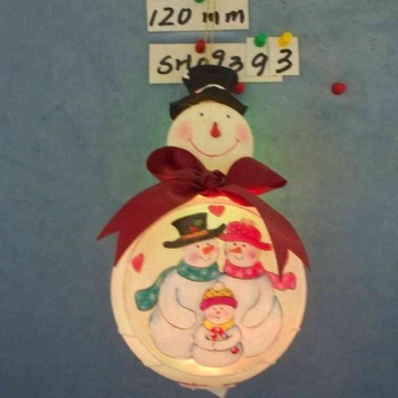 Customizable 80mm-120mm Glass Christmas Ball Ornaments with Inside-Bottle Painting and LED Lights: Wholesale Options Available