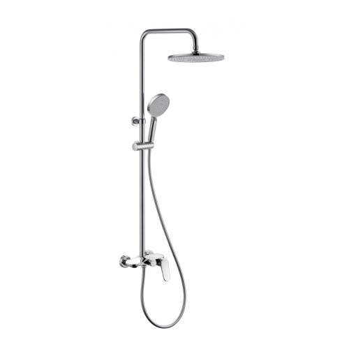 Wall Mounted Chromed Single Handle Shower Mixer Faucet