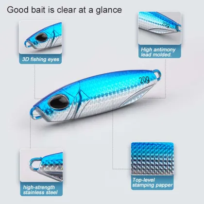 FISHGANG Metal Jig 10g-40g Duo Lure Fishing Artificial Bait Jigging Lure