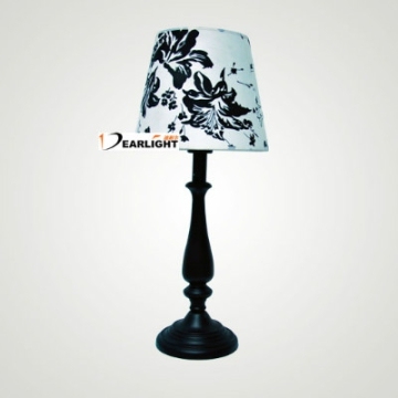 Simple black and white and decorative pattern Fabric Table Lamp