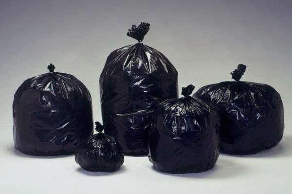 Black Plastic Garbage Bags