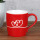 Caneca de café amor colorida