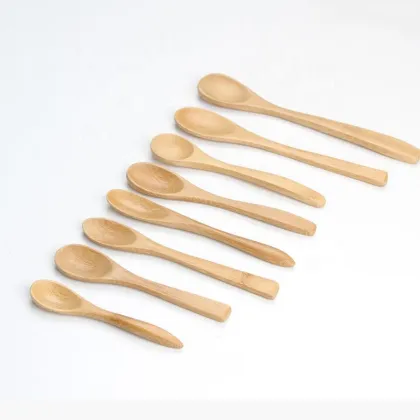 Bamboo Facial Spoon - 13 cm Cosmetic Tool for Honey, Tea, and Cosmetics
