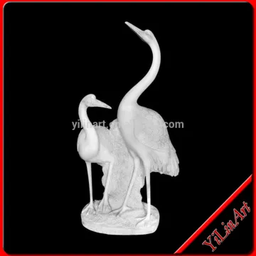 Elegant Marble Flying Decorative Swan Statue Garden Statue (YL-D037)