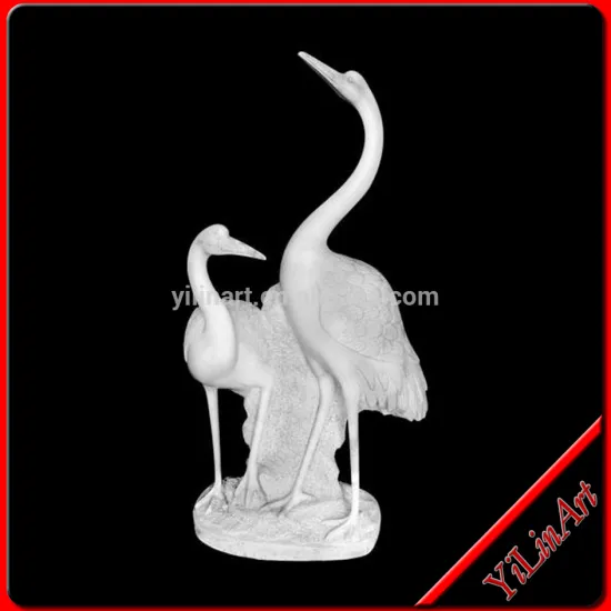 Elegant Marble Flying Decorative Swan Statue Garden Statue (YL-D037)