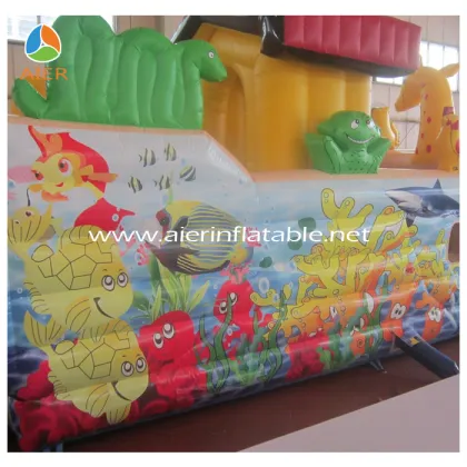 2017 Aier inflatable water castle /castle inflatable/ inflatable ocean castle with slide