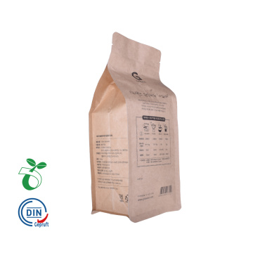 Bolsa de café de grado de comida biodegradable con cremallera