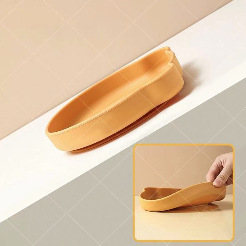Adorable Bear-Shaped Silicone Kids Tableware