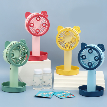 Colorful Bubble Fan: Portable USB Mini Handheld Outdoor Fan