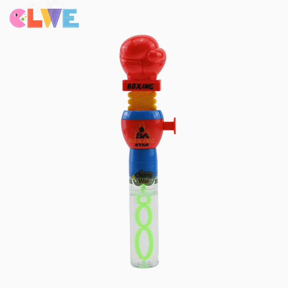 Red boxing glove extendable bubble wand