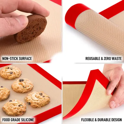 Winco Silicone Non-Slip Baking Mat for Pastry and Food