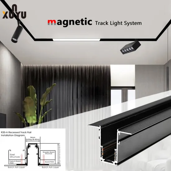 2024 220V Magnetic Rail LED Lighting Dimmer for Commercial Use