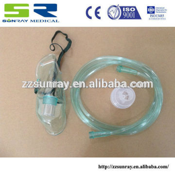 Disposable oxygen mask with nebulizer