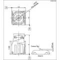 Estilhaços com altura de 1,4 a 1,8 mm