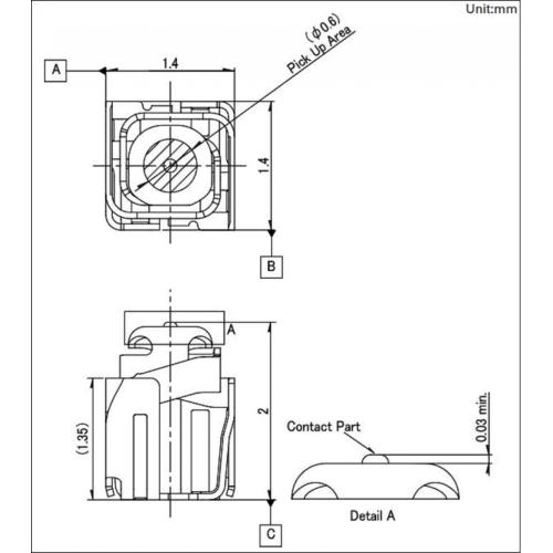 Estilhaços com altura de 1,4 a 1,8 mm