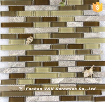 TV Background Wall Mosaic,Stone Mixed With Glass Mosaic,Bisazza Mosaic
