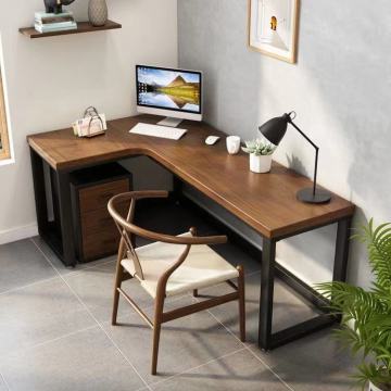 Modern Removable Home Corner Folding L Shape Writing Executive Office Computer Gaming Desk With Shelf