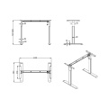 Motor único sit stand mesa