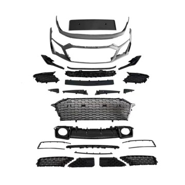 2019-2022 Audi R8 Front Bumper Kit dengan gril, bibir depan, penyebar belakang, peningkatan spoiler untuk model 2016-2018