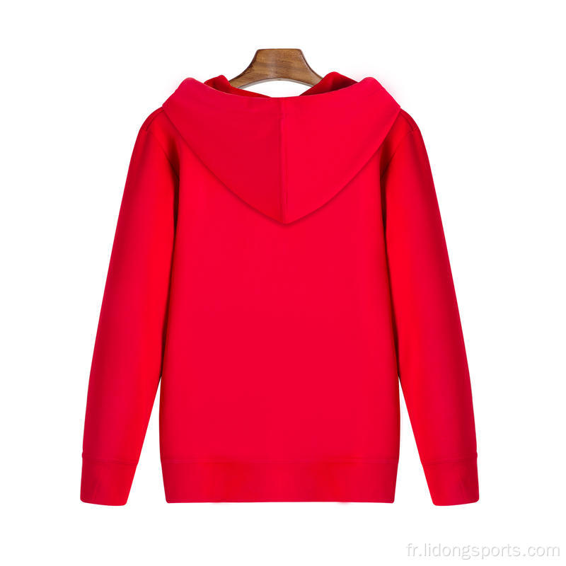 Wholesale personnalisé 100% coton unisexe zipper sweatshirt vêtements